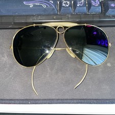Vintage B&L Ray Ban Bausch & Lomb 62 mm oro tiratori aviatori