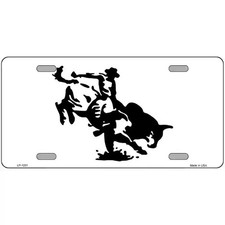 Bull Rider Bulldog Novelty Metal License Plate Sign Multiple Sizes Made in USA