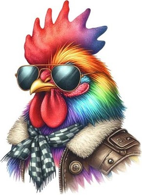 Lustiges Wandbild Ostern Huhn Schlafzimmer Kinderzimmer Dekor Vinyl-Aufkleber Abziehbild 6 Größen