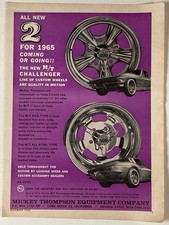 1965 Mickey Thompson Wheels Rims Print Ad Challenger Custom 1965 Mickey Thompson Wheels Rims Print Ad Challenger Custom