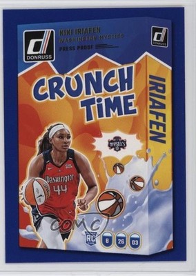 2025 Donruss WNBA Crunch Time Press Proof Blue Kiki Iriafen #20 Rookie RC 0ly5