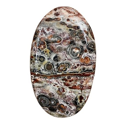 Natural Leopard Skin Jasper 31.8x18.85x4.5 mm Oval Polished Gemstone LS02014-30