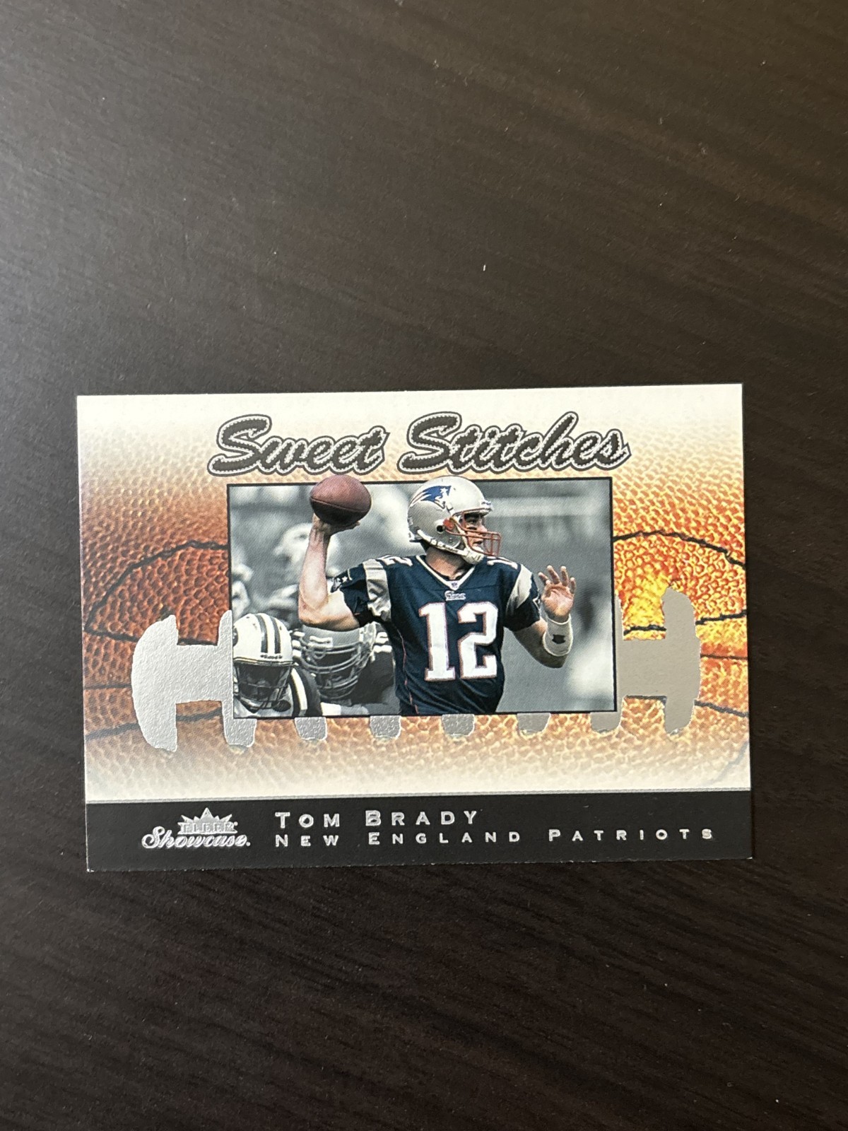 Tom Brady 2003 Fleer Showcase Sweet Stitches #6SS New England Patriots MVP Champ