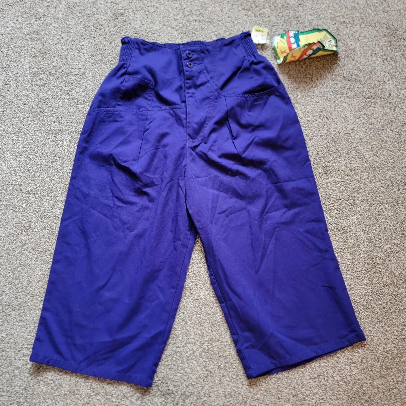Capri Pants Junior Size 3/4 Purple Vintage 90's NWT