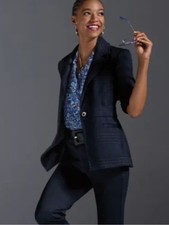 Cabi Checkout Blazer 4296 Blue Black plaid Women s XS
