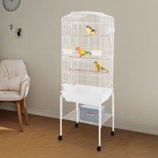 Bird Cage with Wheels, Breeding Cage for Parrots, Large Bird Cage