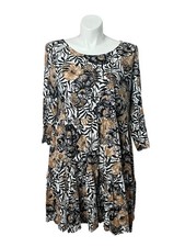 Lilly Pulitzer - Geanna 3/4 Sleeve Dress - Onyx Peony Part - Size XXL