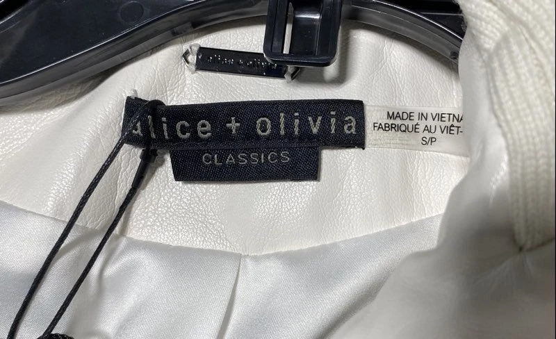 Женская белая куртка-бомбер Alice + Olivia размер S - Изображение 4 из 4