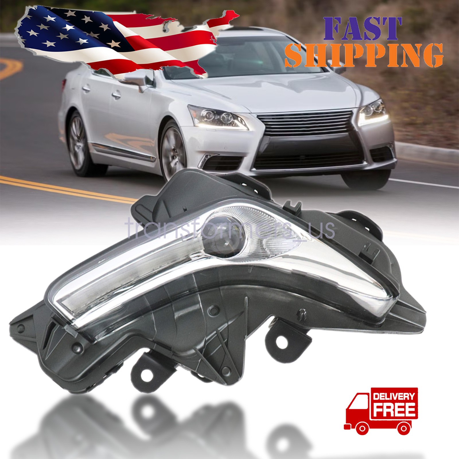 Right Passenger Fog Light For Lexus 2013-2017 LS460 2013-2016 LS600hL 8121050100