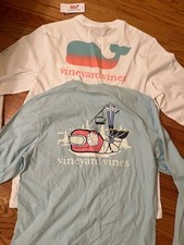 NWT Lot Of 2 Vineyard Vines Long Sleeve T Shirts Boy Girl SZ XL 18