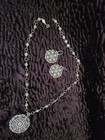 Catherine Popesco Silver Medallion Necklace And Earrings Set — photo 7
