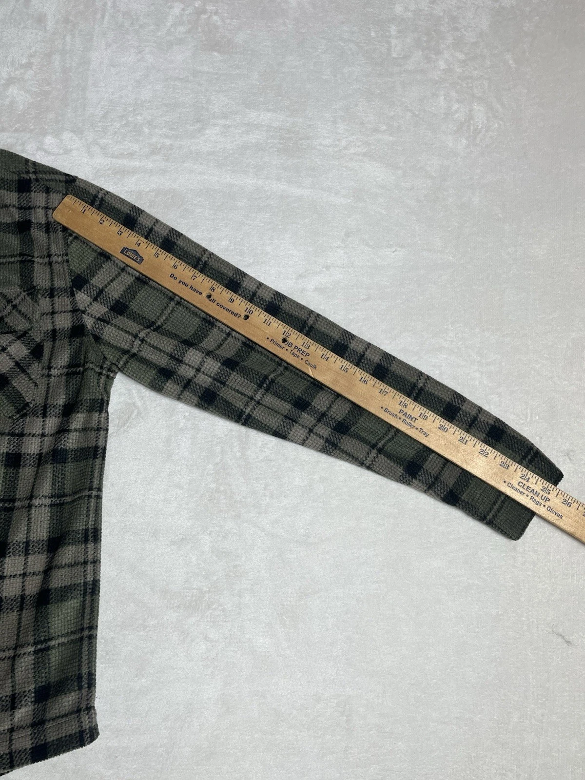BC Clothing Heritage Mens M Green Plaid Waffle Knit Lined Shirt Jacket Shacket image 7