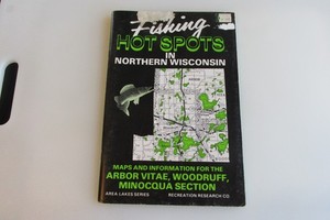 Fishing Hot Spots Arbor Vitae, Woodruff, Minoqua Section Book Stained
