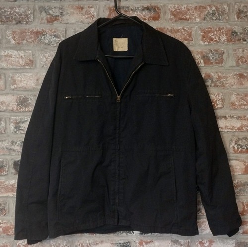 Chaqueta utilitaria vintage para hombre So-Sew 1977 azul marino talla 44R