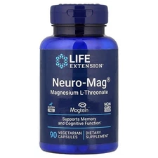Life Extension Neuro-Mag,Magnesium L-Threonate, 90 Vegetarian Capsules
