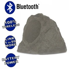 Theater Solutions Wireless 100W Rechargeable Bluetooth Rock Speaker Grey