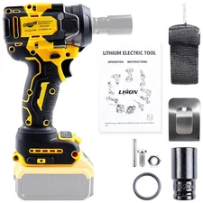 800Nm 1/2" Cordless Impact Wrench for Dewalt 20V 18V Battery Brushless Electric