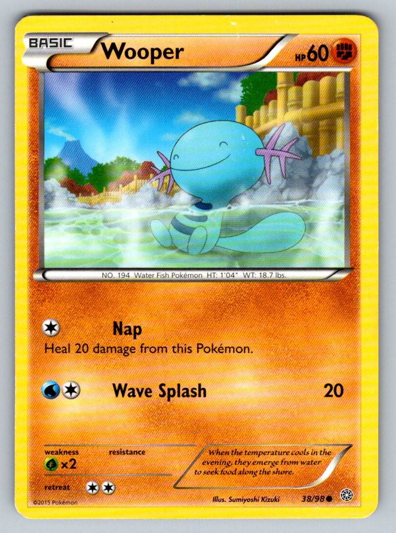 WOOPER 38/98 C ANCIENT ORIGINS POKEMON MODERATELY PLAYED WOOPER
