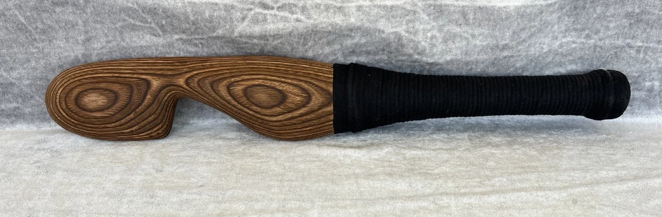 Garrote de madera laminada artesanal, Shillelagh, arma primitiva, artes marciales Foto 2 de 4