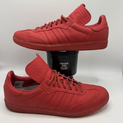 Adidas Humanrace Samba Red Leather Monochrome Gum Sole Size 13 Mens Pharrell