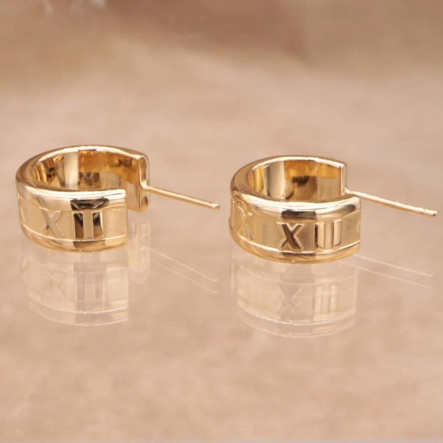 Tiffany & Co. Atlas Creolen Unisex Sterling Silber 925 Accessoire echt