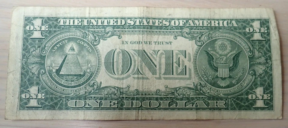 Series 1963 $1 One Dollar BARR NOTE "Poker Hand "5 of a Kind" - 66666 - Image 2 of 2