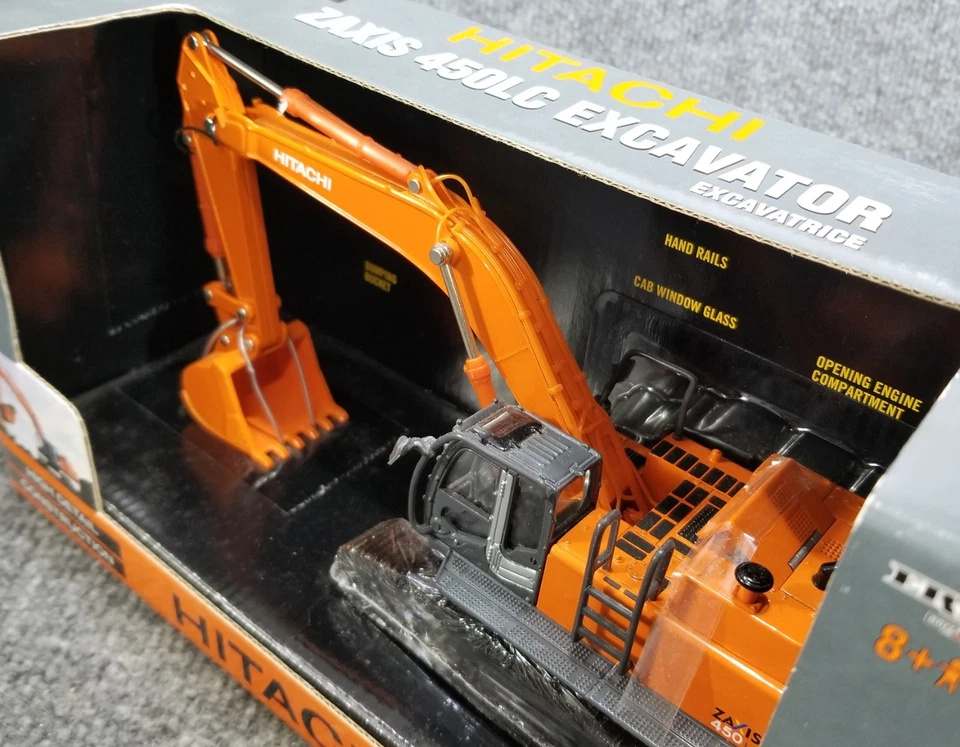 ERTL HITACHI ZAXIS 450LC EXCAVATOR 1/50 DIECAST METAL HIGH DETAIL BOXED - Image 4 of 4