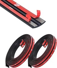 YAKEFLY 2-Piece Windshield Rubber Seal, 22 Ft Weather Stripping T-Shape Black