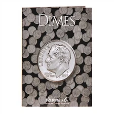 H E HARRIS 2686 Coin Folder DIMES 10 Cents Plain No Dates  Album / Book