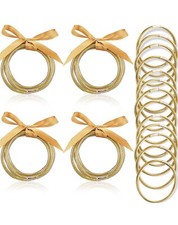 gold Glitter jelly bangles 20 Bracelets Pieces / 4 sets