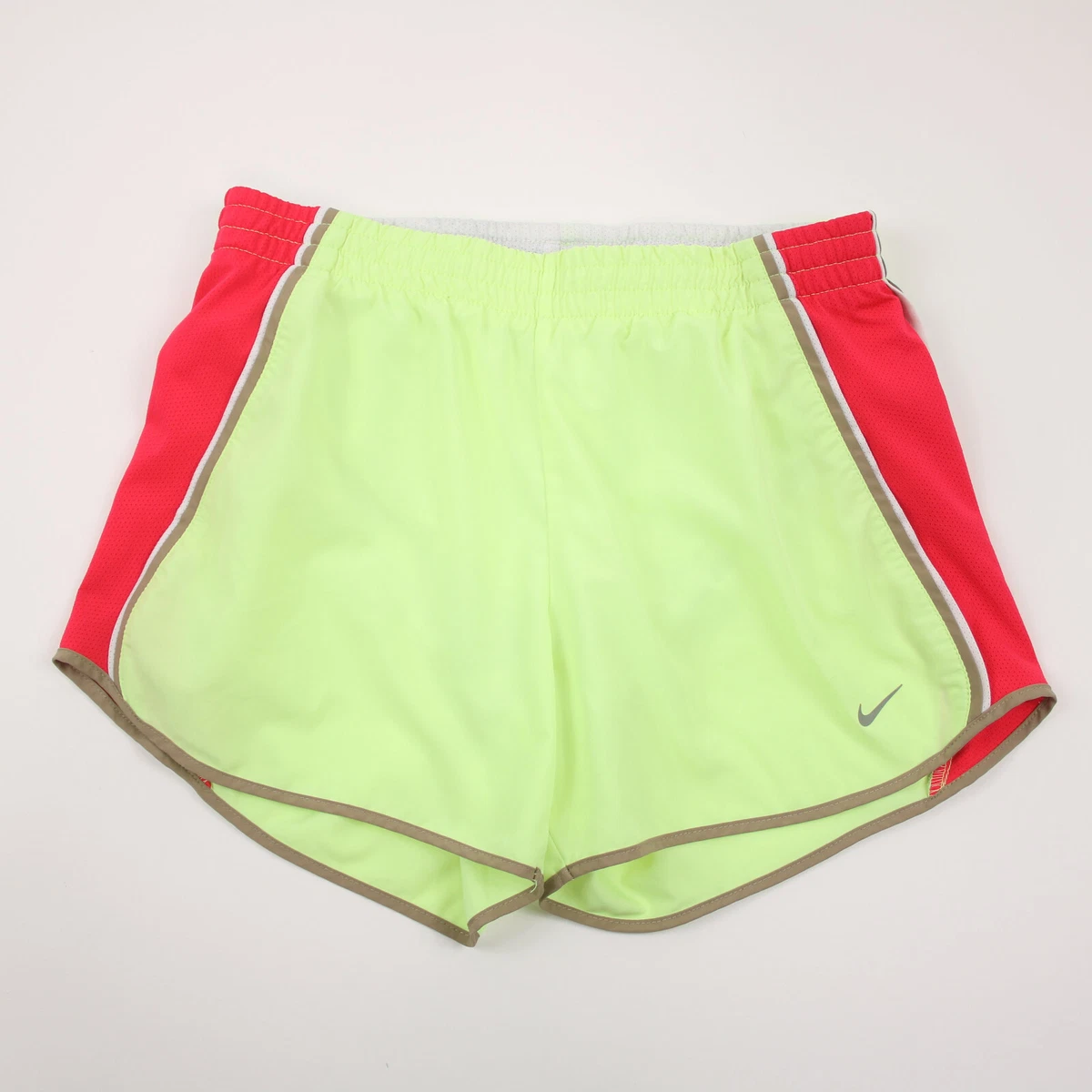Nike Shorts Woman s Small Dri Fit Lime Green Coral Pink Running