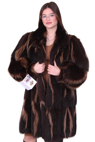 coat skunk fur jacket giacca pelliccia puzzola pelzmantel fourrure sable manteau - Picture 5 of 9
