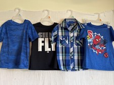 Lot of 4 Boys sz 4 shirts, champion, quad 7, Marvel brands excellent cond.