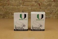 2 Pack UltraCycle 29 x 2.0, 2.1, 2.3, 2.4 Bicycle Inner Tube 35mm Schrader Valve