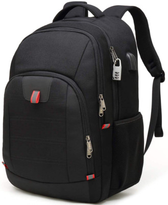 17 Inch Extra Large Laptop Bag Durable Backpack Anti-Theft Water Resistant Black