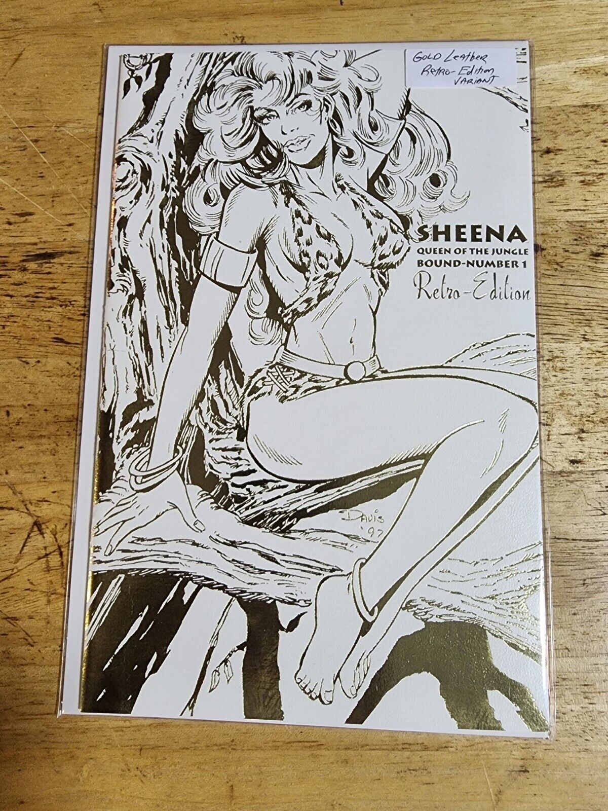 SHEENA QUEEN OF THE JUNGLE #1 GOLD LEATHER RETRO EDITION LONDON NIGHT NM 