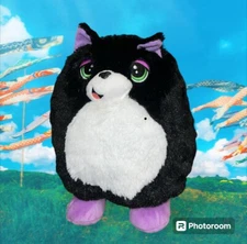 MISFITTENS Black & White Cat 9” Plush Stuffed Animal Toy by Basic Fun