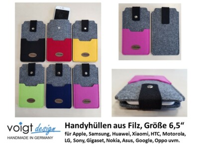 Handyhülle FILZ Tasche Smartphone iPhone Huawei Sony Samsung
