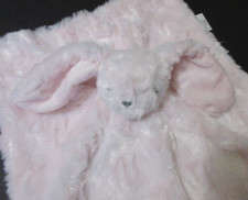 Blankets  Beyond Pink Bunny Baby Security Blanket Swirl Plush Gray Eyes Nose