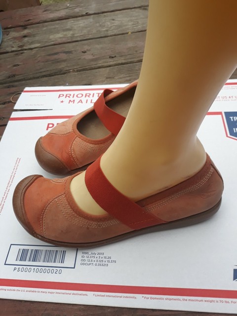 Keen Sienna Canvas Orange Mary Jane Flats Slip on Shoes Size 8.5 | eBay