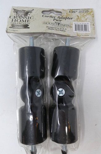 Classic Home House Parts Screw Type 1.25” Corner Adapters 1 Pair New - Afbeelding 1 van 4