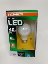 Sylvania Ultra Led 40 W Dimmable A19 Soft White Bulbs Lot of 2 Bulbs