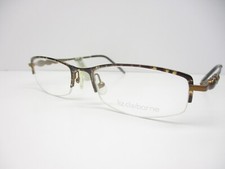 Liz Claiborne Vintage Eyeglasses L320 Brown Tortoise NOS Semi Rimless