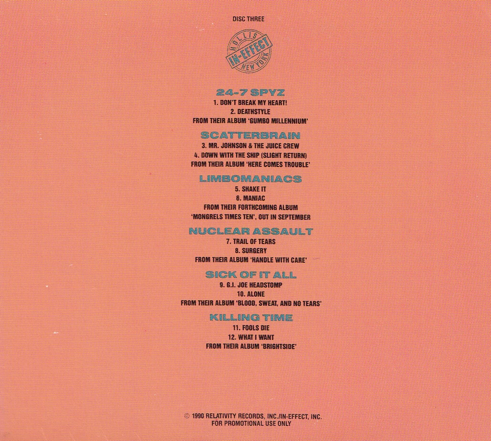 RELATIVITY / COMBAT / IN-EFFECT-SAMPLER - 3 CD - VARIOUS ARTISTS - Bild 4 von 4