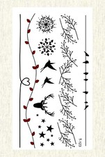 temporary body tattoos deer head stars leaf temporary tattoo