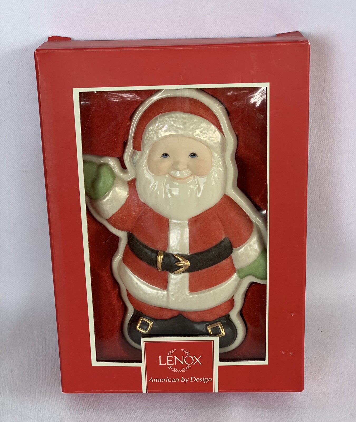 Lenox 6-Inch Santa Claus Cookie Mold Ornament for Christmas Decor