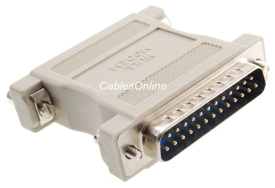 DB25 Male to DB25 Female Null Modem Crossed RS232 Adapter, CablesOnline AD-N01 - Image 3 of 4