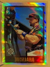 1997 Topps Chrome SILVER REFRACTOR #158 John Jaha Brewers RARE ICONIC PARALLEL