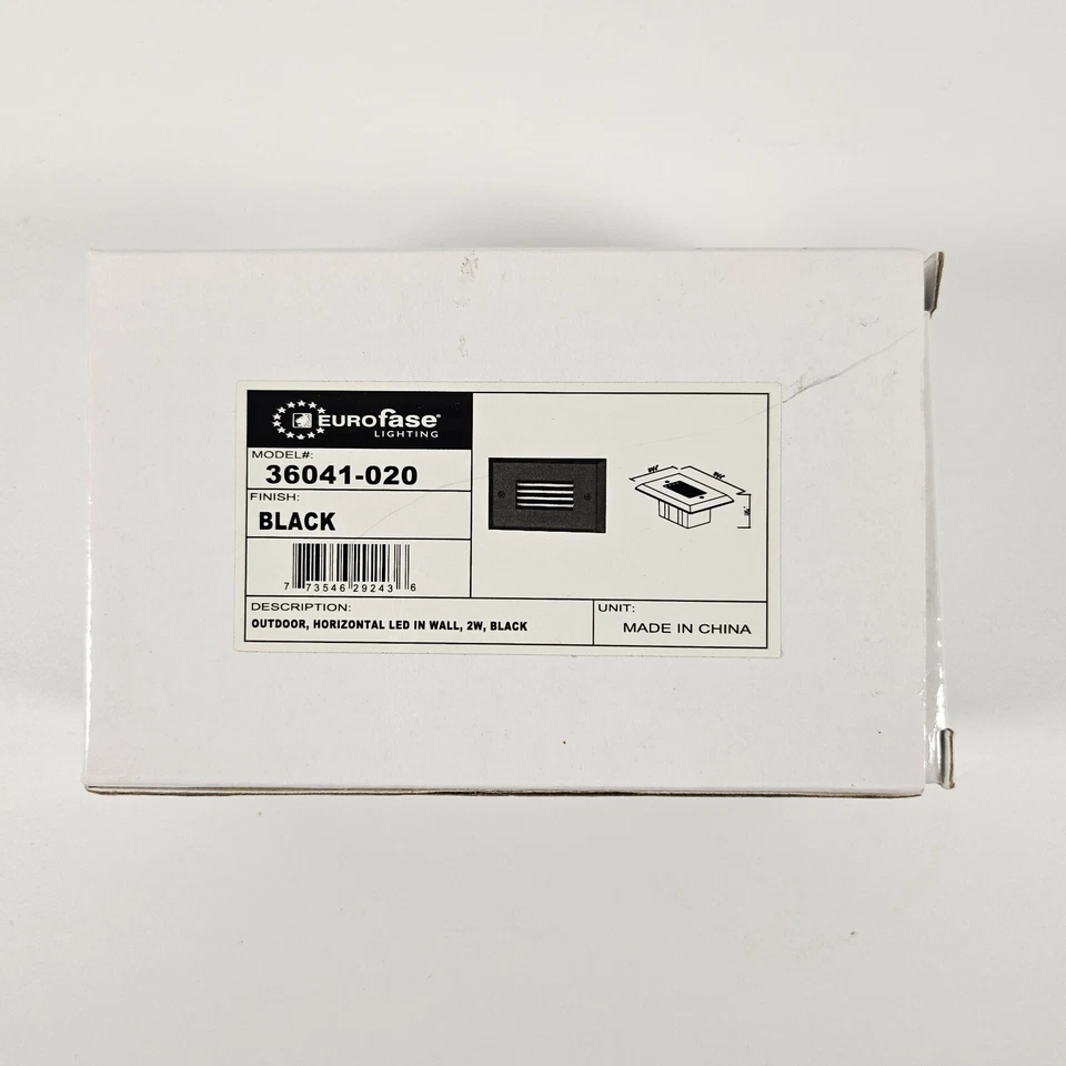 Eurofase Lighting 36041-020 Negro Exterior Horizontal LED 2W Iluminación Paso Foto 2 de 4