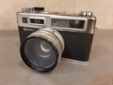 Vintage Yashica Electro 35/35MM Film Camera W/ Lens For Parts or Repair w/Case